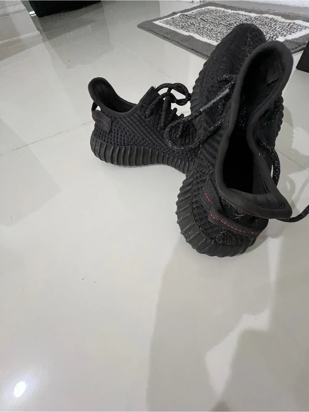 adidas Yeezy Boost 350 V2 Black with Red Heel Tab